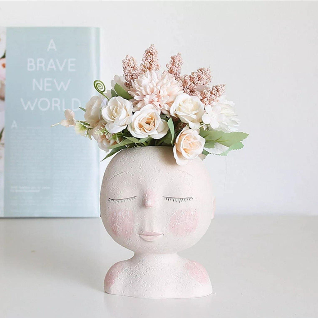 Tranquil Sleep Face Planter Vase