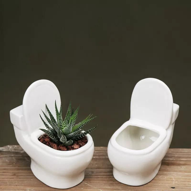 Artisan Crafted Clay Bathroom Plant Holder